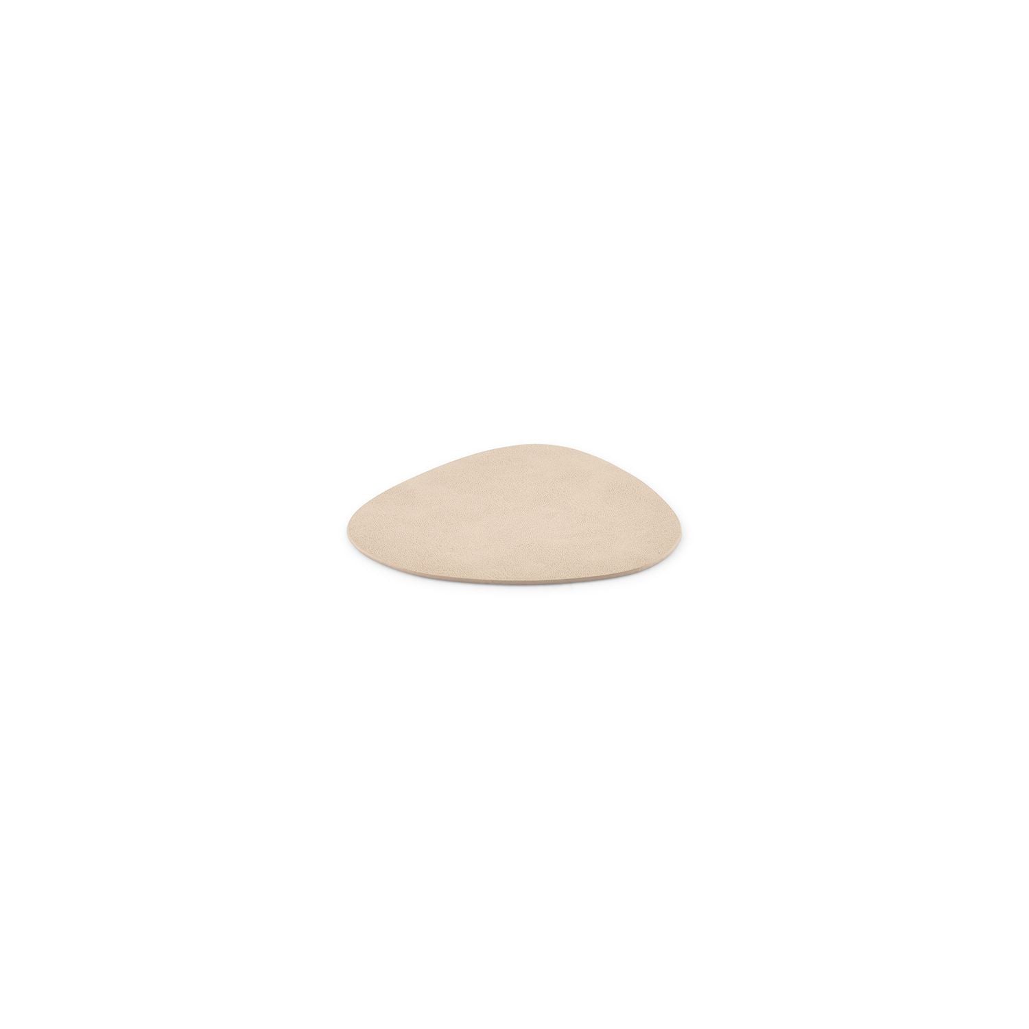 Glasuntersetzer-Set – 11 × 10 cm | Beige | Kunstleder | 4er-Set